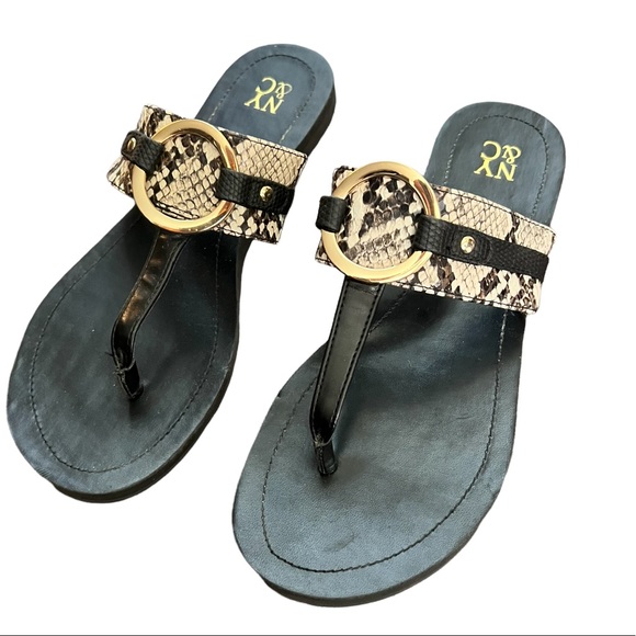 New York & Company Shoes - 🔵 3/ $15 - NY & Co. Animal Print Sandals Size 7